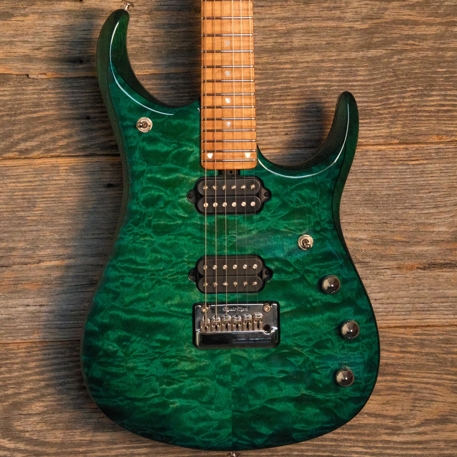 Used Ernie Ball Music Man BFR JP-15 - Teal Quilt Burst w/OHSC