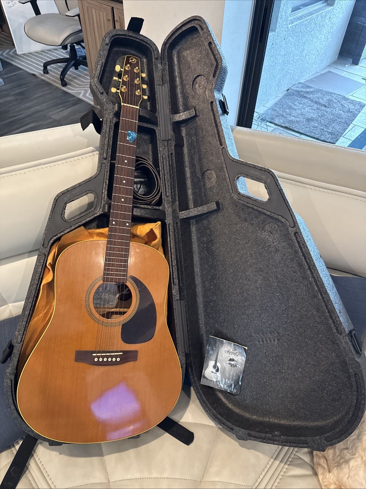 2002 Canadian Seagull S6 20th-Anniversary Spruce Flame Maple Acoustic Guitar, NR