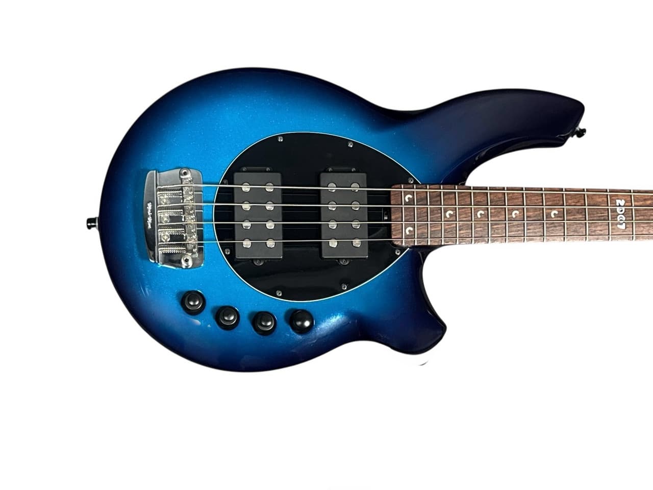 Ernie Ball Music Man Bongo 4 String HH/Piezo, LTD 2007 Blue Dawn / Rosewood 9.7