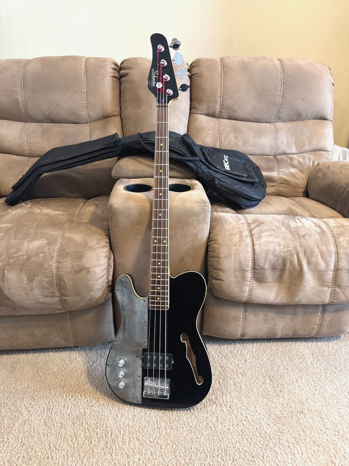 RARE LEFT HANDED MODEL T KOREAN SCHECTER BASS 2012 LEFTY LH DUNCAN PUP