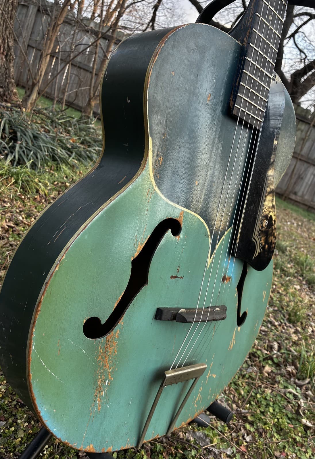 1954 Harmony Colorama Catalina Archtop Guitar Solid Spruce Top W/HSC