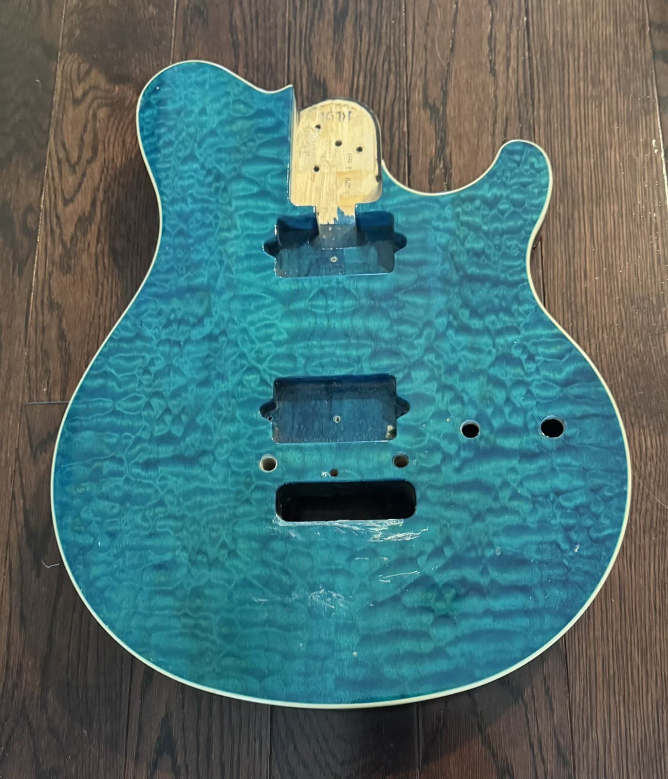 1997 Ernie Ball Music Man Axis Electric Guitar Body Quilt Top Luthier Project