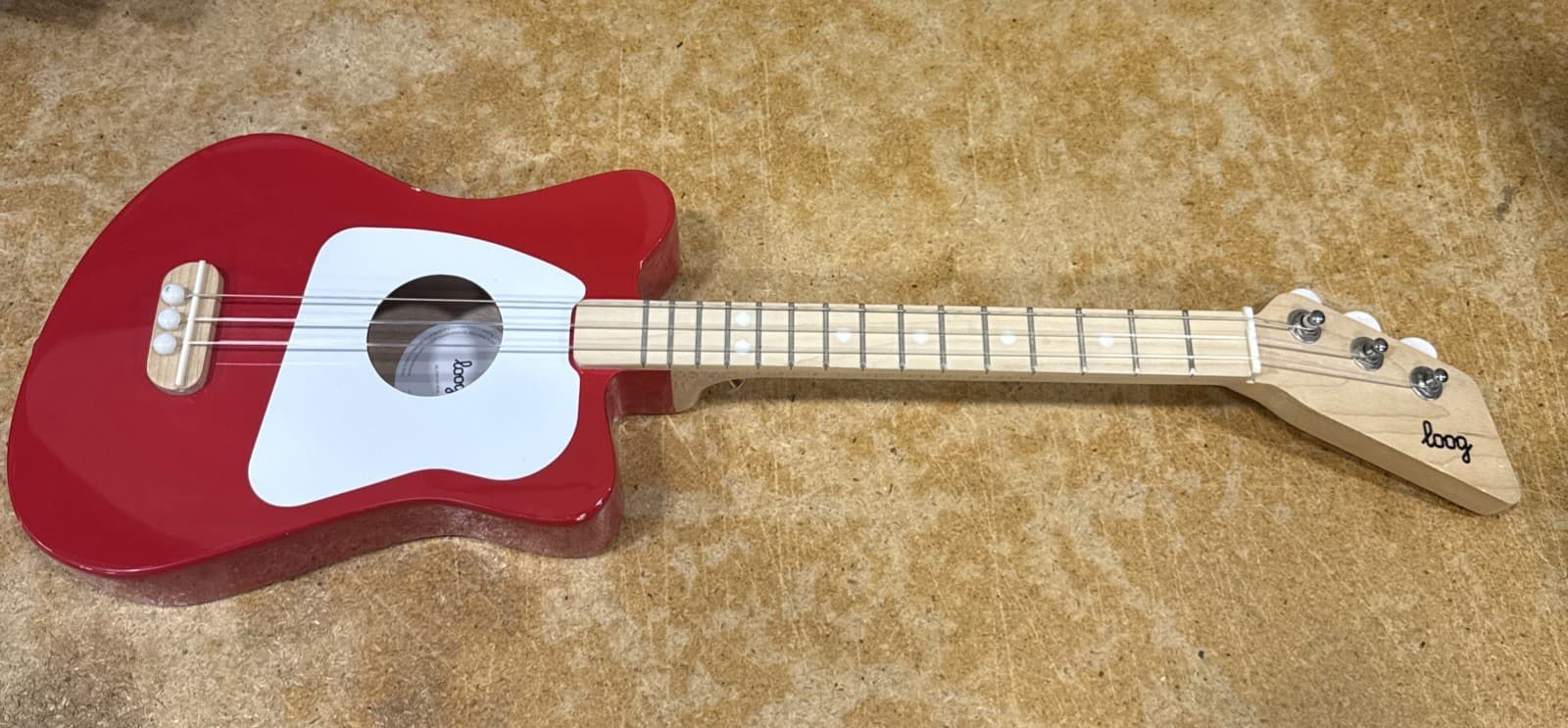 Red LOOG Mini Children's Guitar 3-String Great Beginner /Starter
