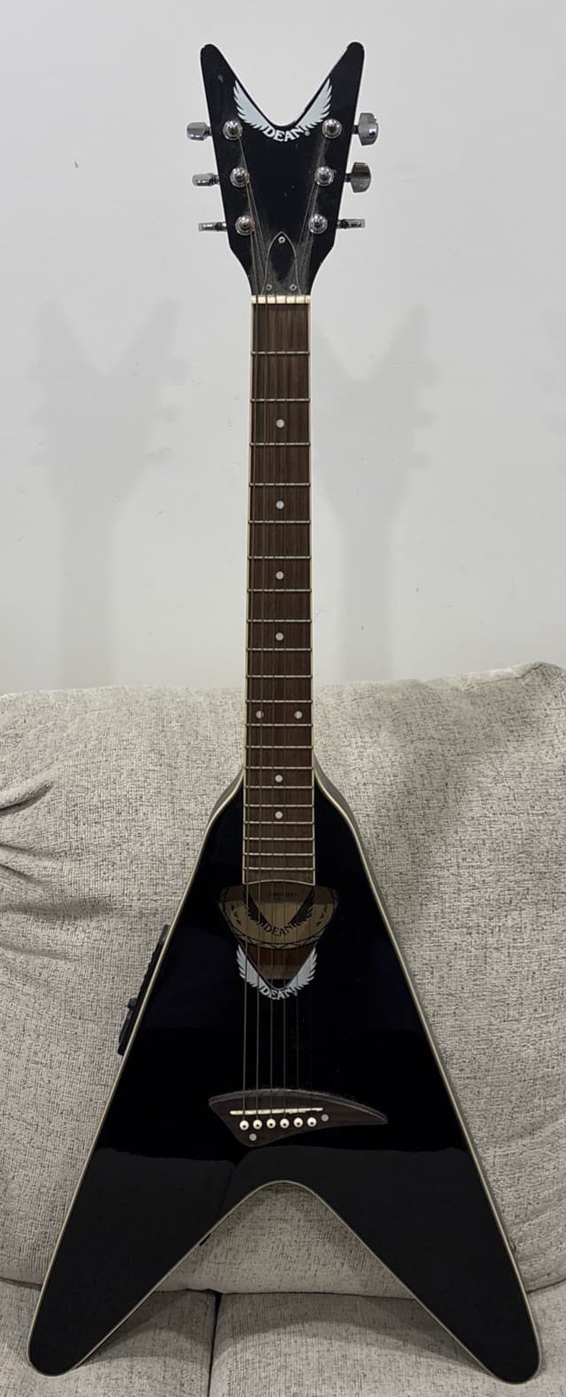 DEAN V COUSTIC BLACK Electric Acoustic Acoustic