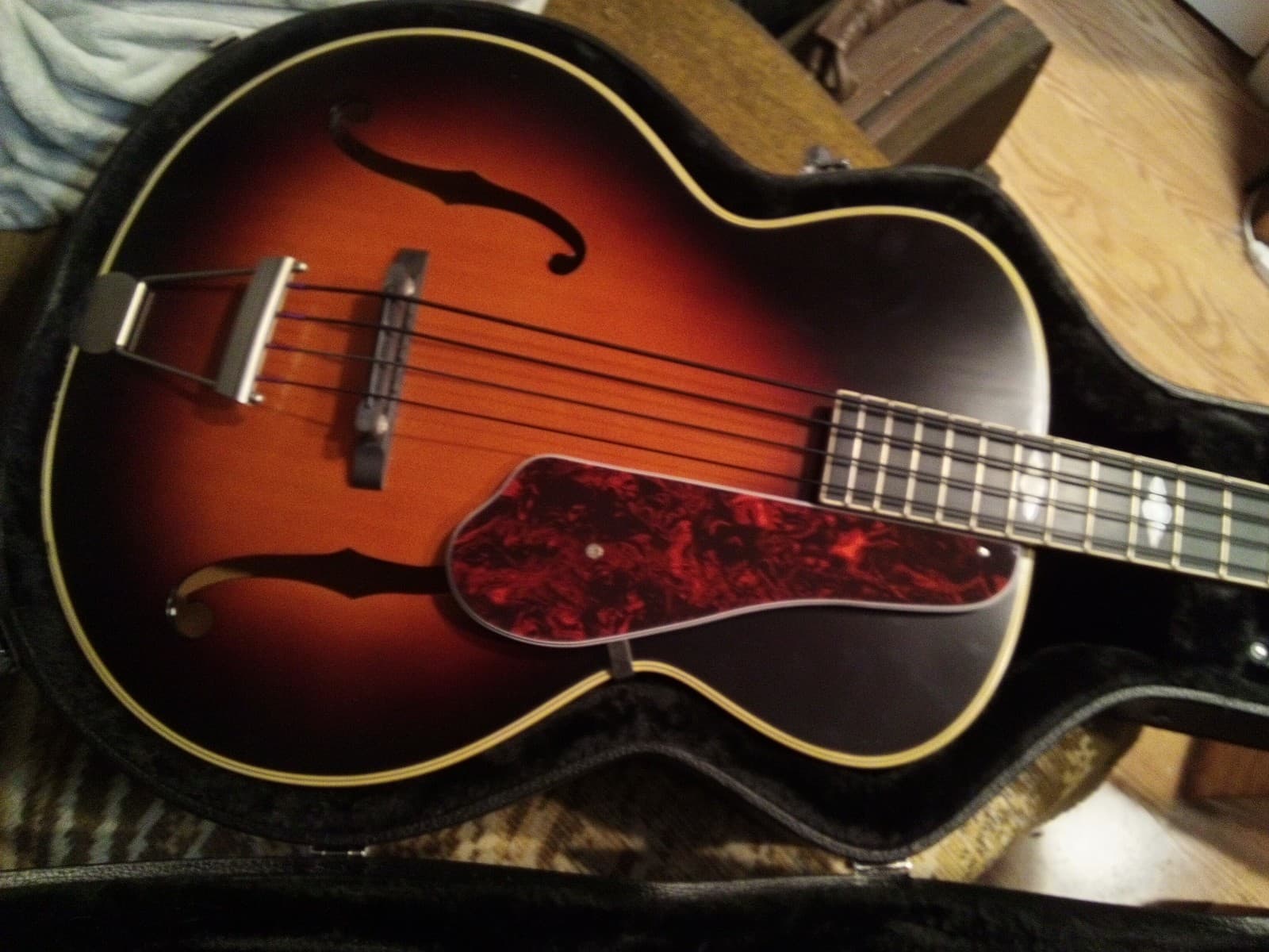 Epiphone Masterbilt Deluxe Hollowbody Archtop Acoustic/Electric Bass Guitar