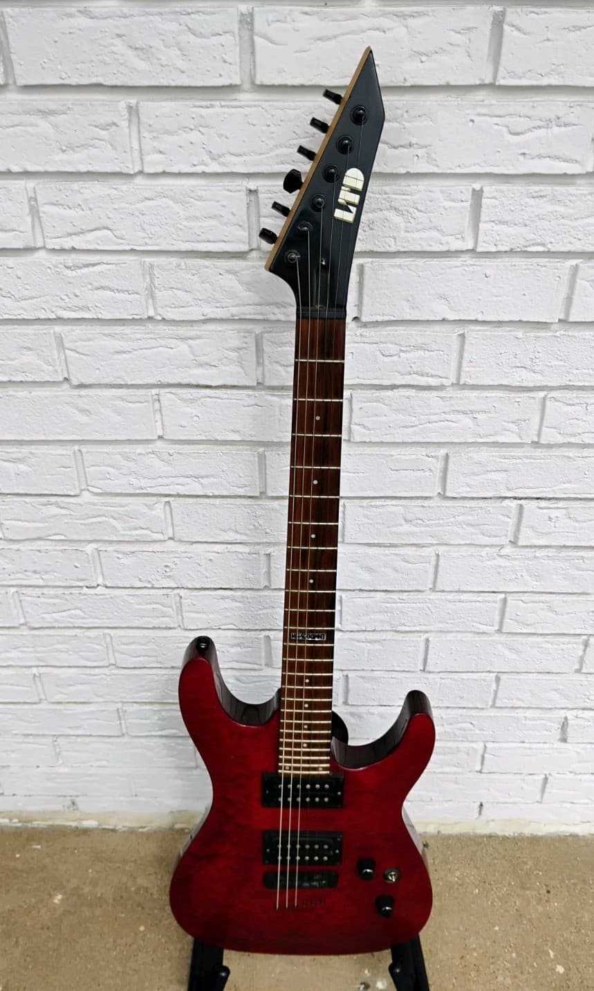 ESP LTD Model MH-100 QMNT Electric Guitar w/Gigbag! -LL