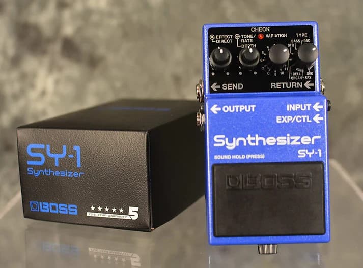 BOSS SY-1 Synthesizer Polyphonic Synth Pedal for Guitar & Bass w Box & Paperwork
