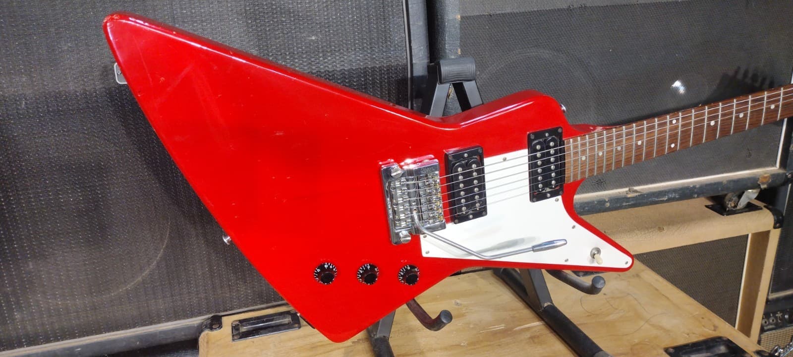 1984 Gibson Explorer Translucent Ferrari Red Kahler Tremolo