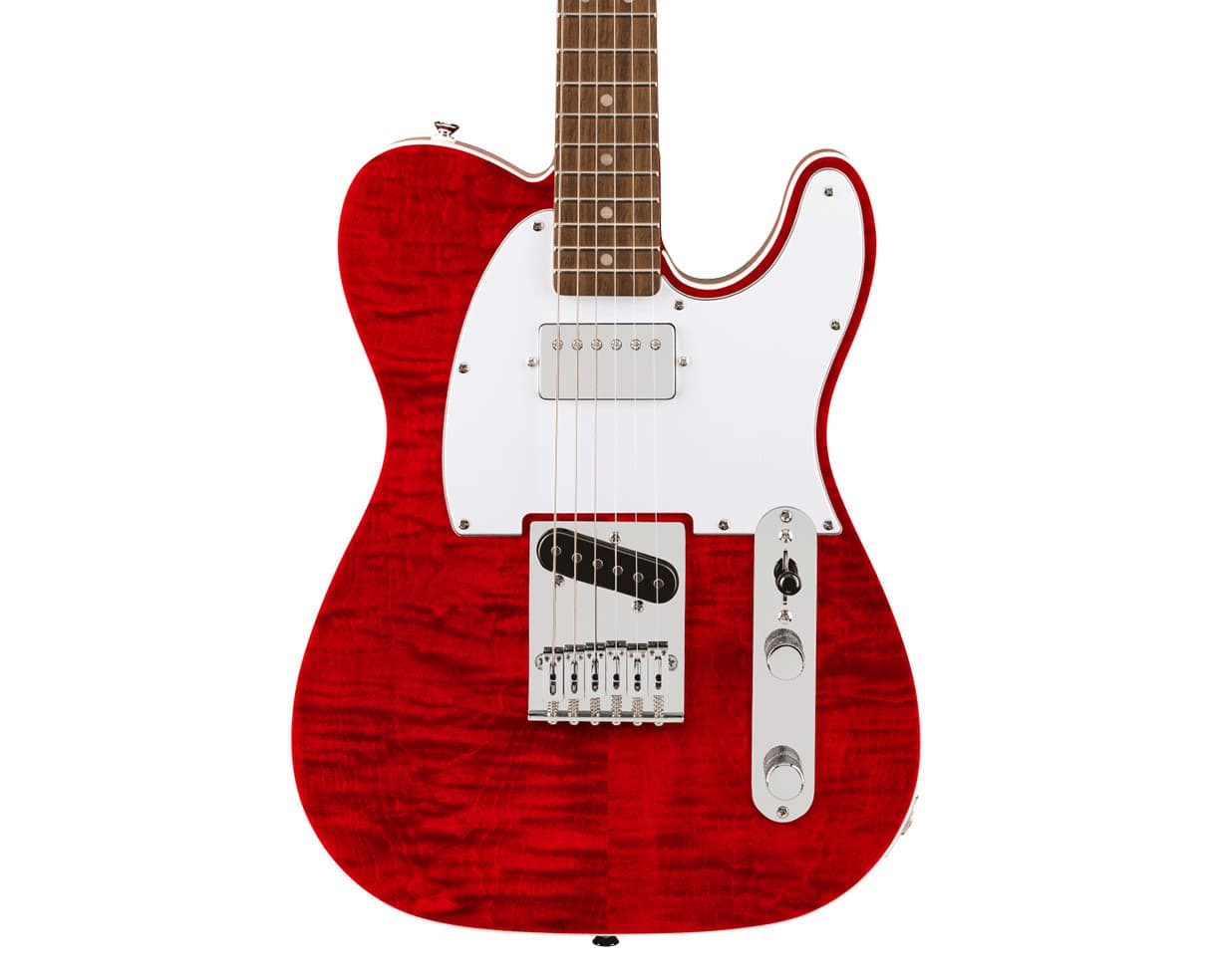 Used-Squier Affinity Telecaster FMT SH - Crimson Red Transparent w/Laurel FB