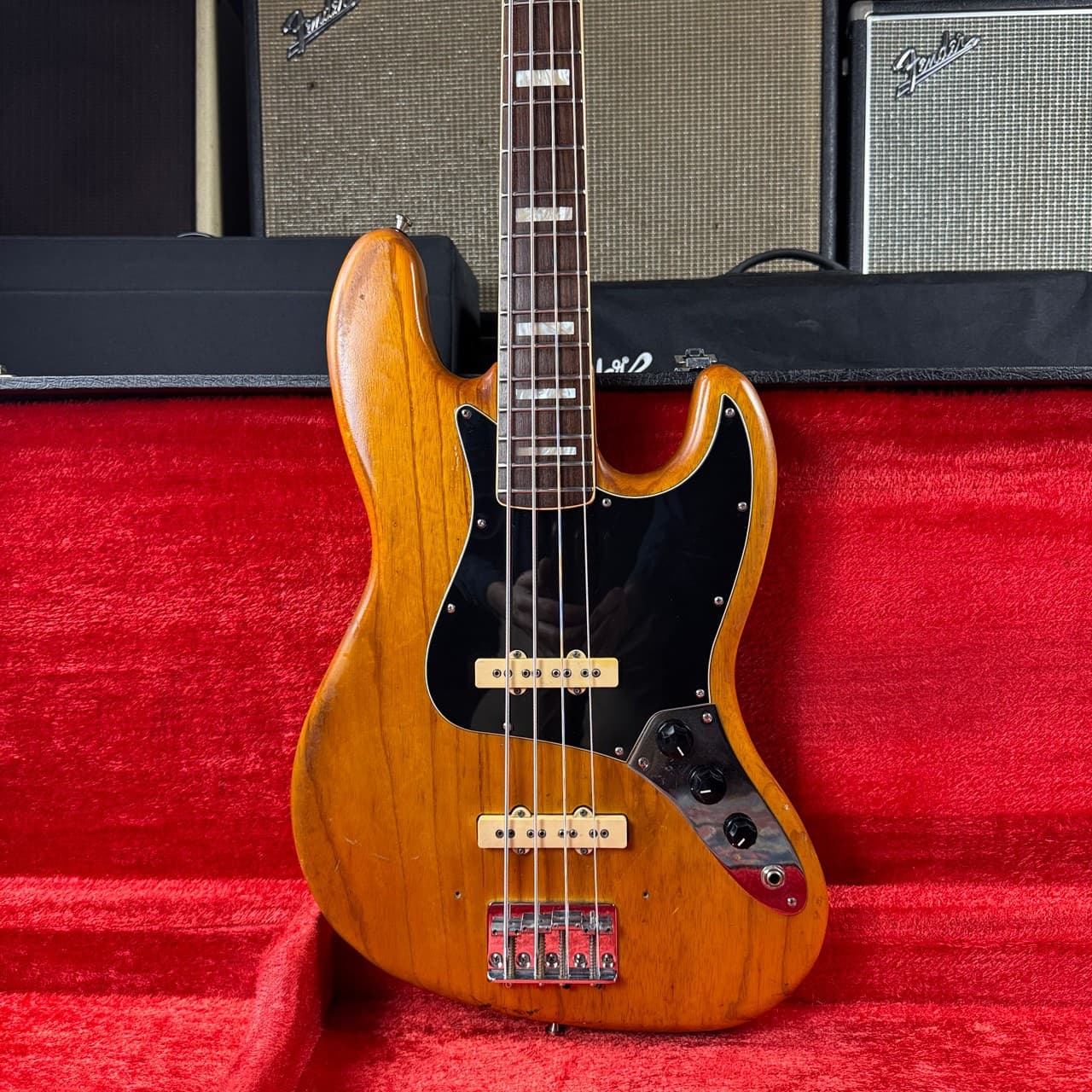 Fender USA Jazz Bass Ash Nitro Refinish DiMarzio PAF Pickups Hard Case - 1979