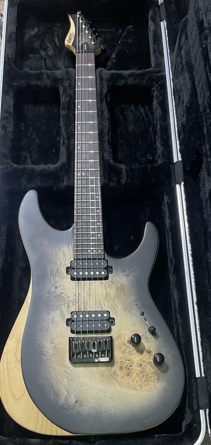 Schecter Reaper-6 Satin Charcoal Burst Electric Guitar With Hard Case