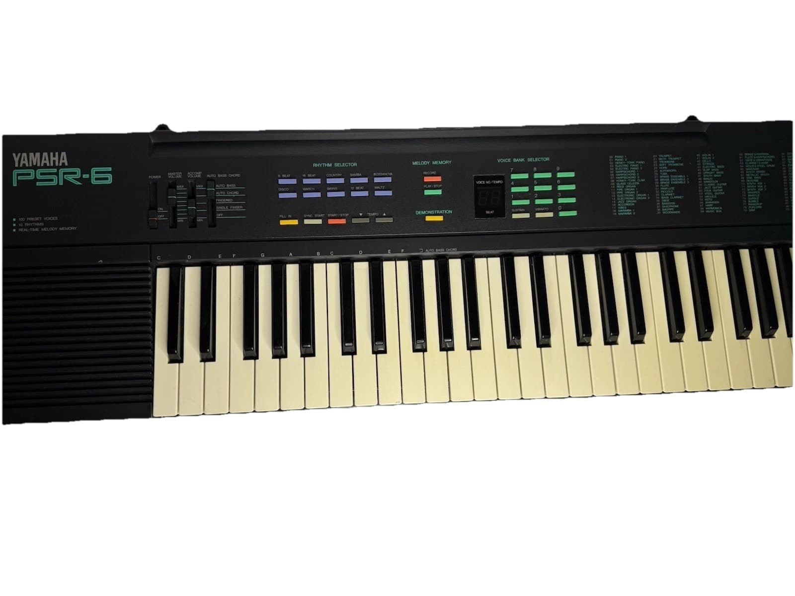 Vintage Yamaha PSR-6 Keyboard Synthesizer Piano 49 Key 100 Voices Tested Working