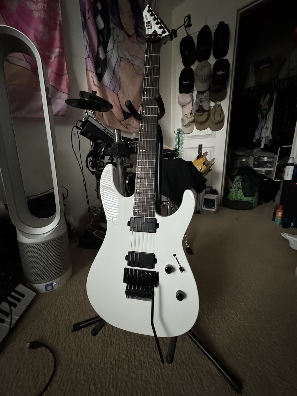 ESP LTD M-1000 Electric Guitar, Ebony Fingerboard, Snow White