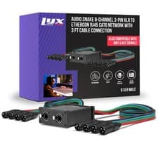 8-Channel Male XLR Audio Snake for Stage Sound, Studio, and Lighting, Multi-N...