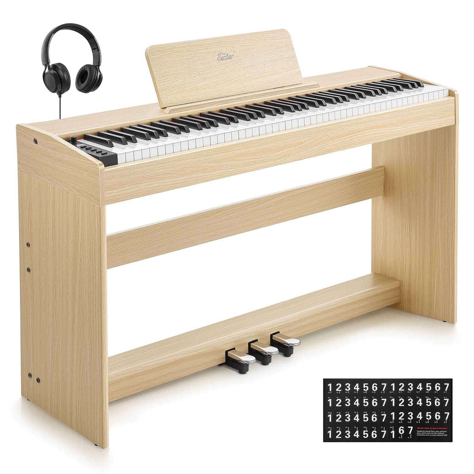 🎹Easter EUP-110 Digital Piano Keyboard Weighted Key With Stand Pedal Headphones
