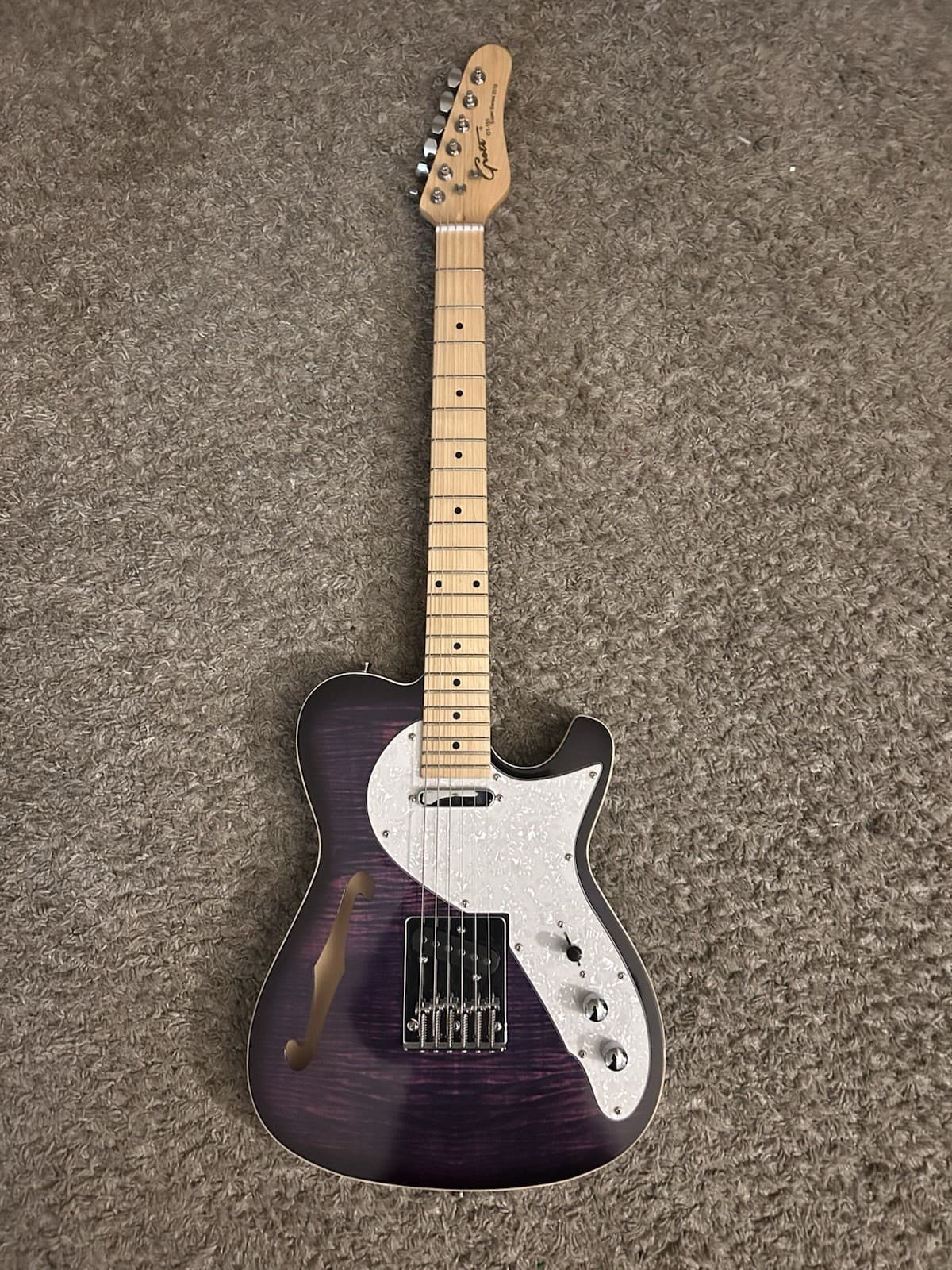 Fender Telecaster Thinline Purple Semi-Hollow 6-String Maple Neck Guitar