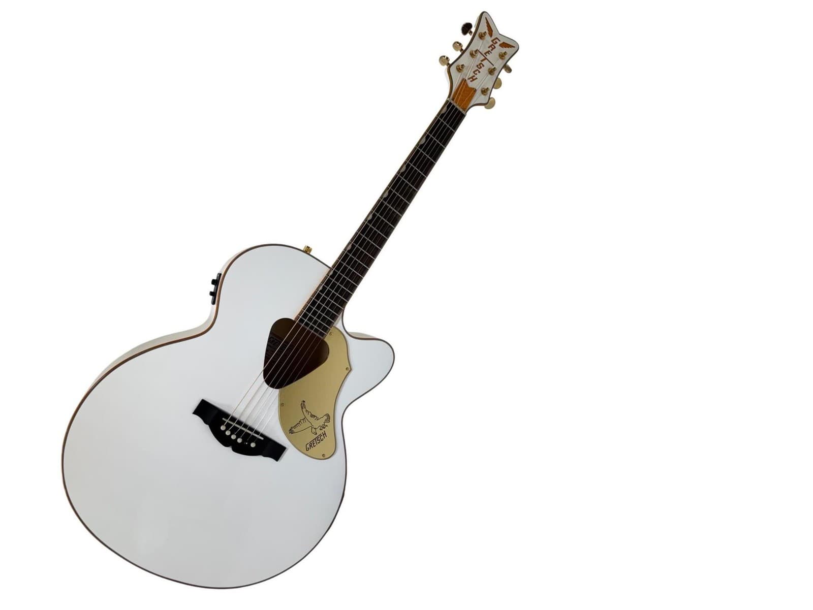 Gretsch G5022CWFE Rancher Falcon Jumbo Cutaway Acoustic-Electric Guitar - White