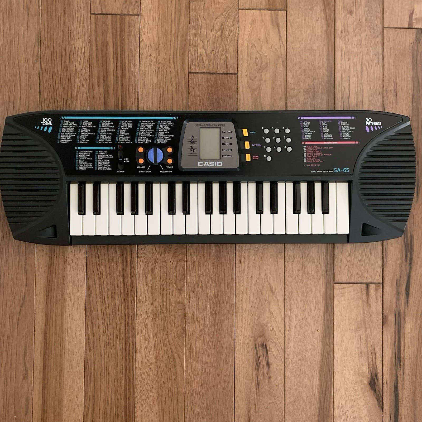 Vintage CASIO Song Bank Portable Keyboard SA-65 Electronic Piano Synthesizer