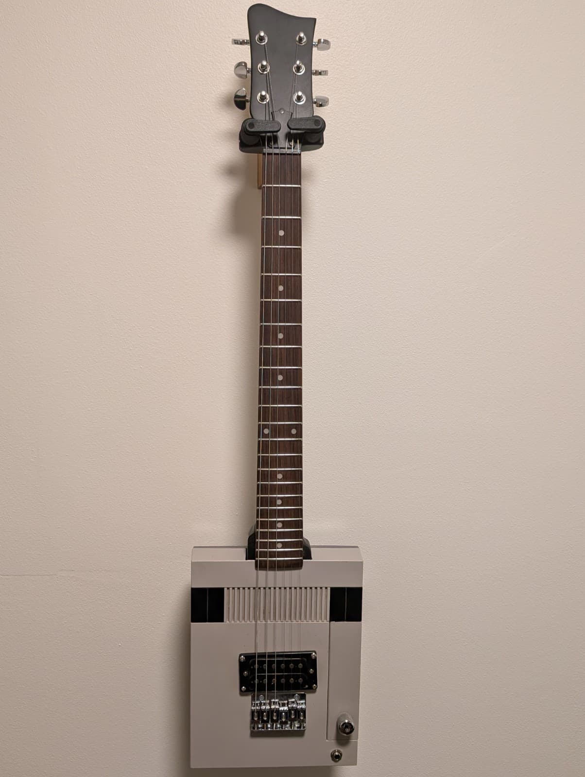 Rare - custom made electric guitar with original Nintendo console