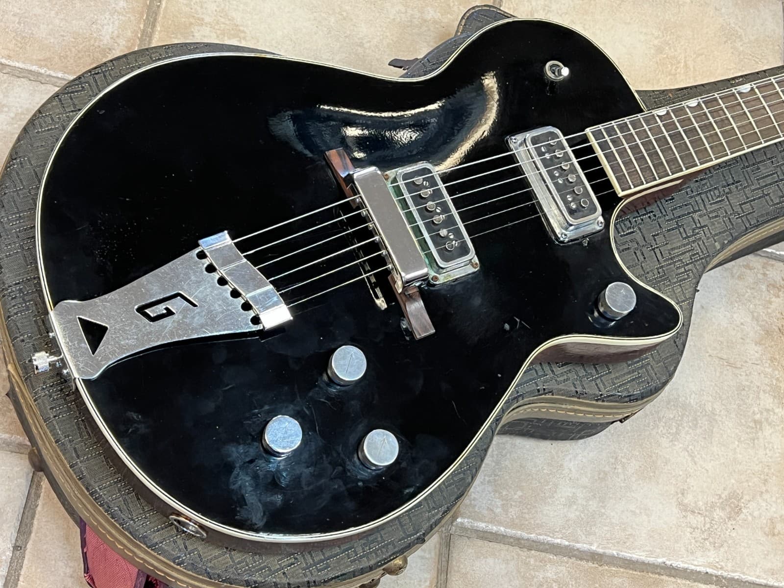 1956 Gretsch Duo Jet model 6128 Black with original case