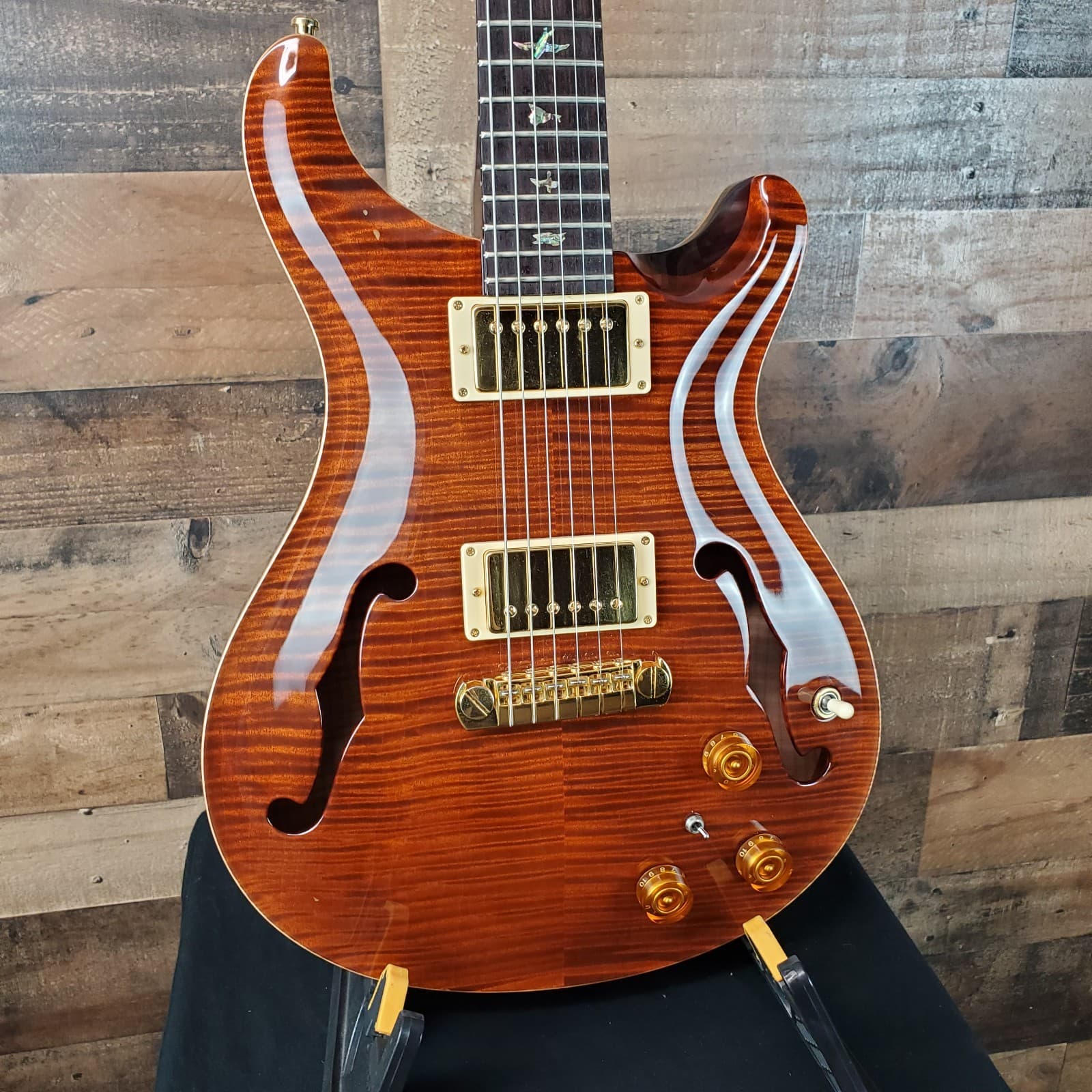 PRS Hollowbody II Piezo Artist 2004 Violin Amber Hardshell Case Free Ship #480