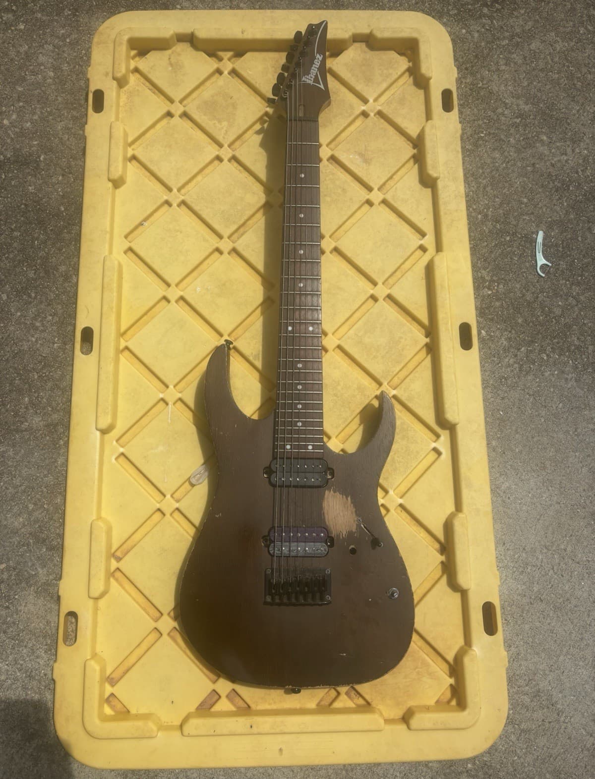 Ibanez RG7421 w/ Bare Knuckles Aftermath bridge pickup.