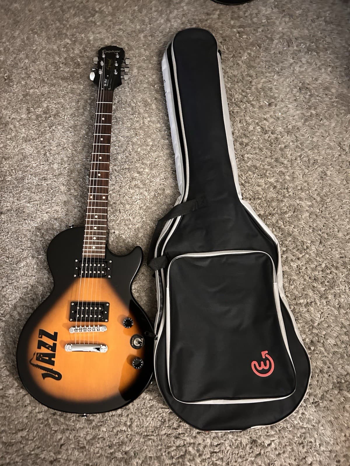 Jazz Sunburst Solid Body 6-String Electric Guitar w/ Gig Bag
