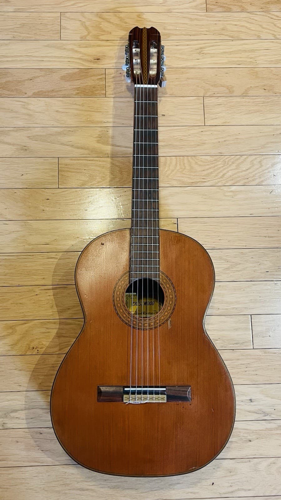 Vintage Crestwood Model 2058 6-String Acoustic Guitar Made In Japan 1960s-70s