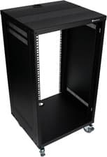 18U Studio Rack Case with Wheels, Reversible Rails & Cable Management Ports