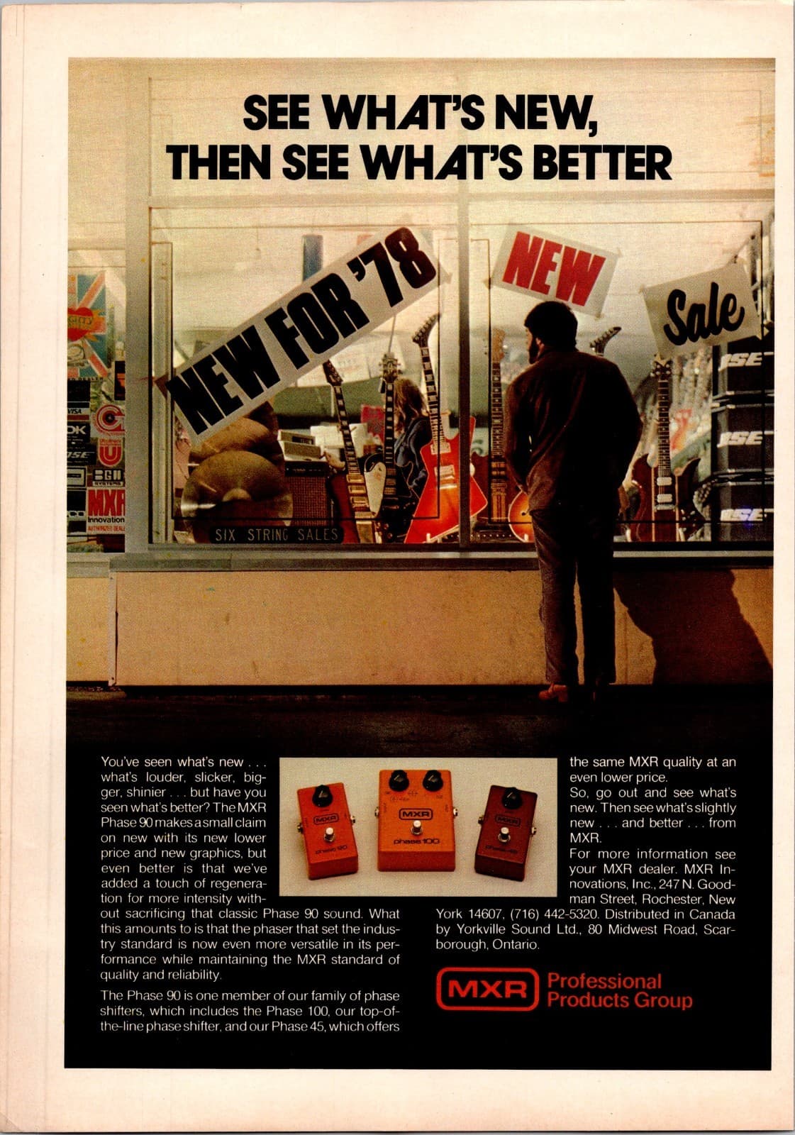 1978 • MXR Guitar Pedal delay effects Print Ad • 1970s EA-30
