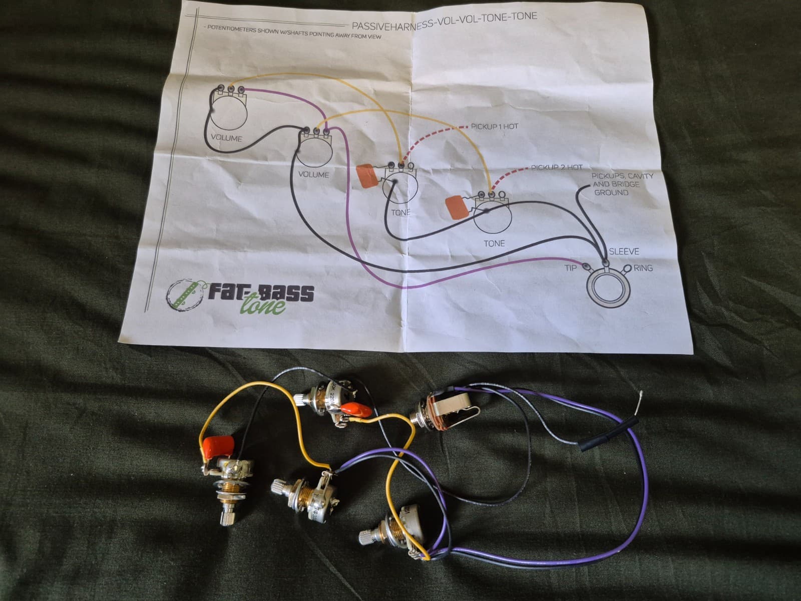 Jazz Fat Bass Tone pre wired passive