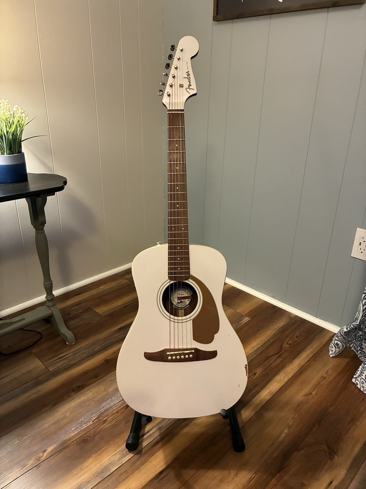 Fender Malibu Player Acoustic-electric Guitar - Olympic White