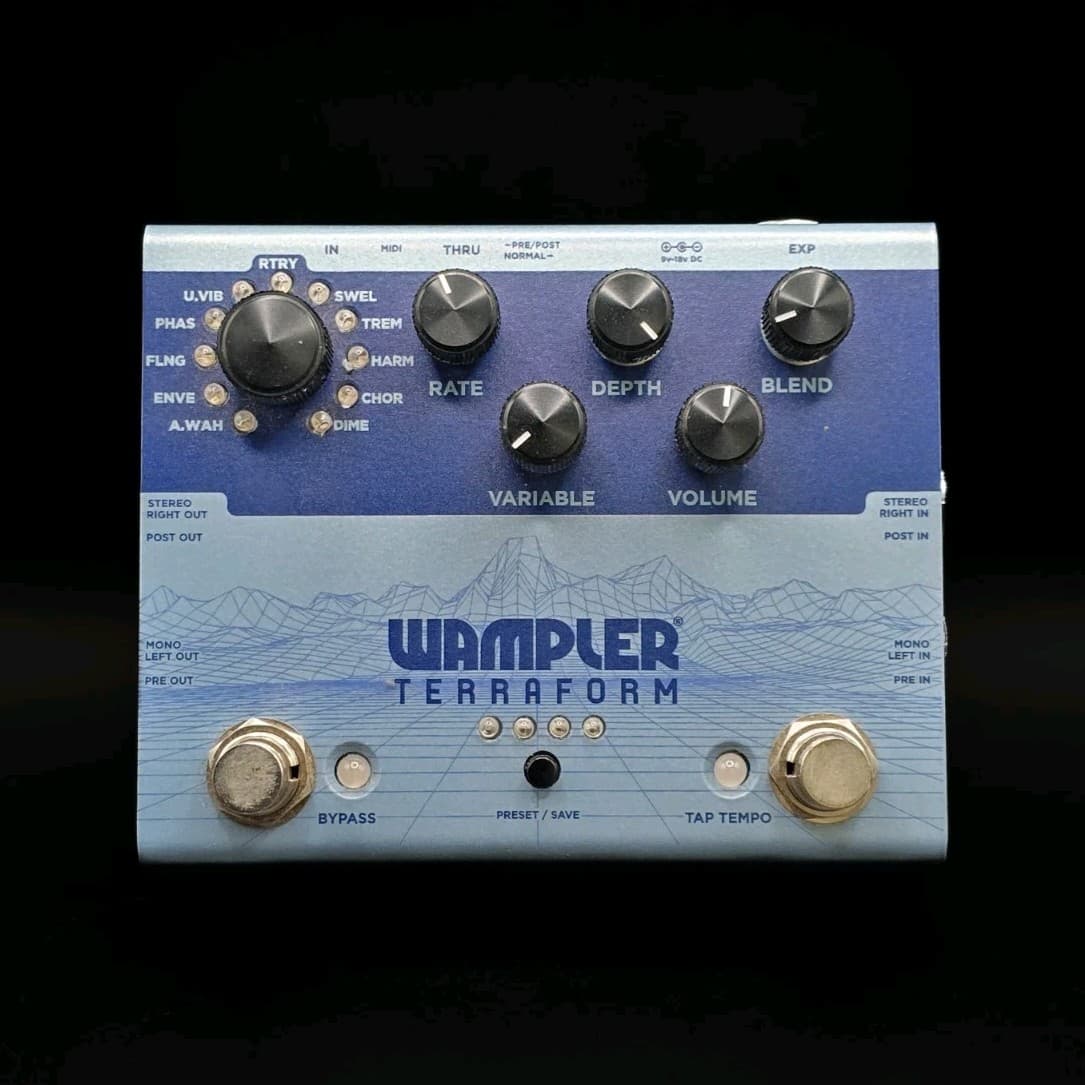 Wampler Terraform Digital Tremolo Vibrato Phaser Flanger Chorus Pedal for Guitar