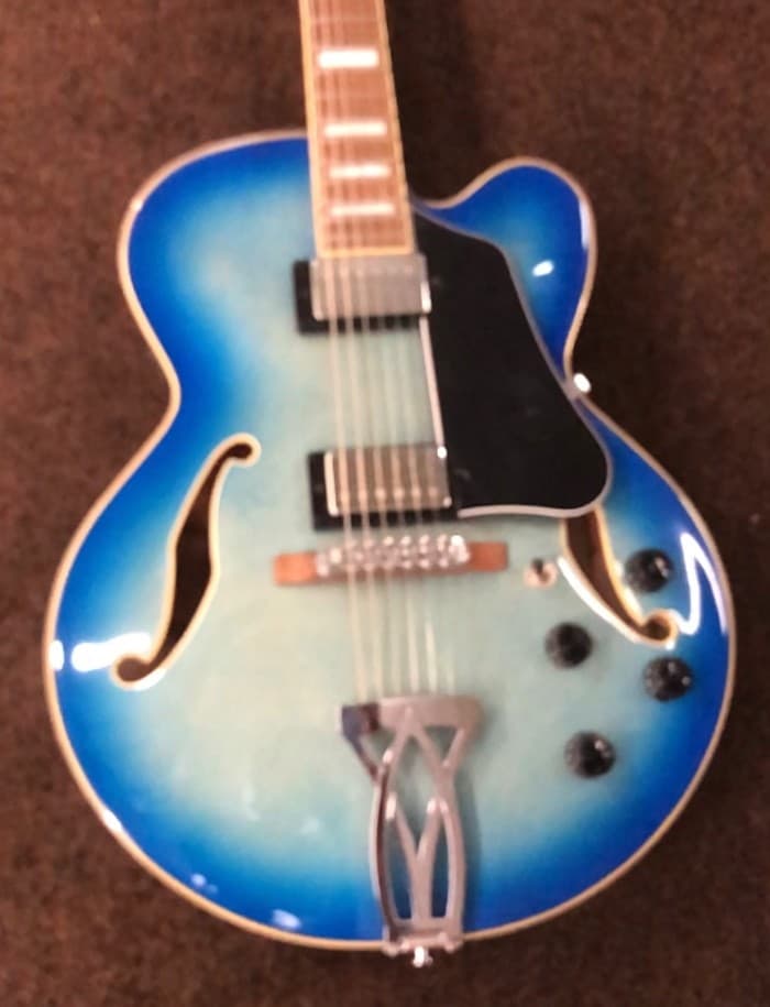 Ibanez Artcore 6-String In Jet Blue Burst AF75-JBB-Electric Guitar - USED COOL