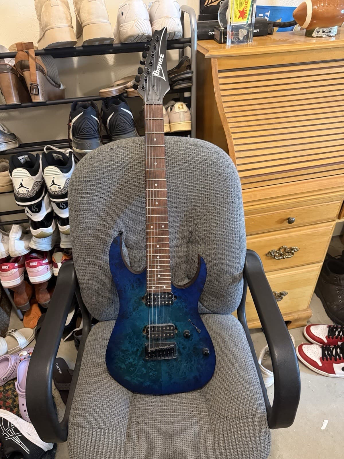 Ibanez RG7421PB 7-String Solid Body Electric Guitar Blue Maple/Rosewood 24F