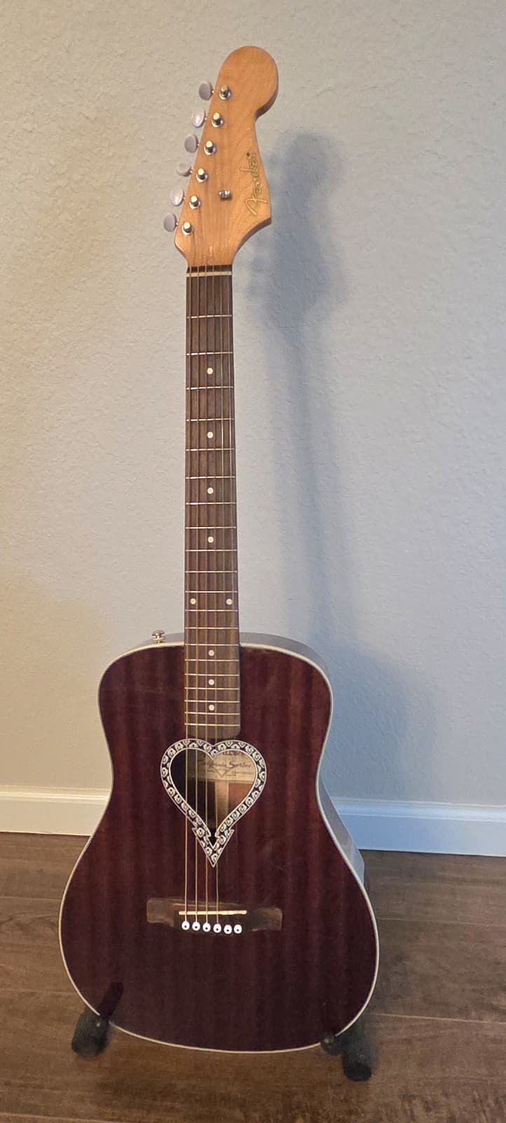 Fender California Malibu 6-String Alkaline Trio Signature acoustic.