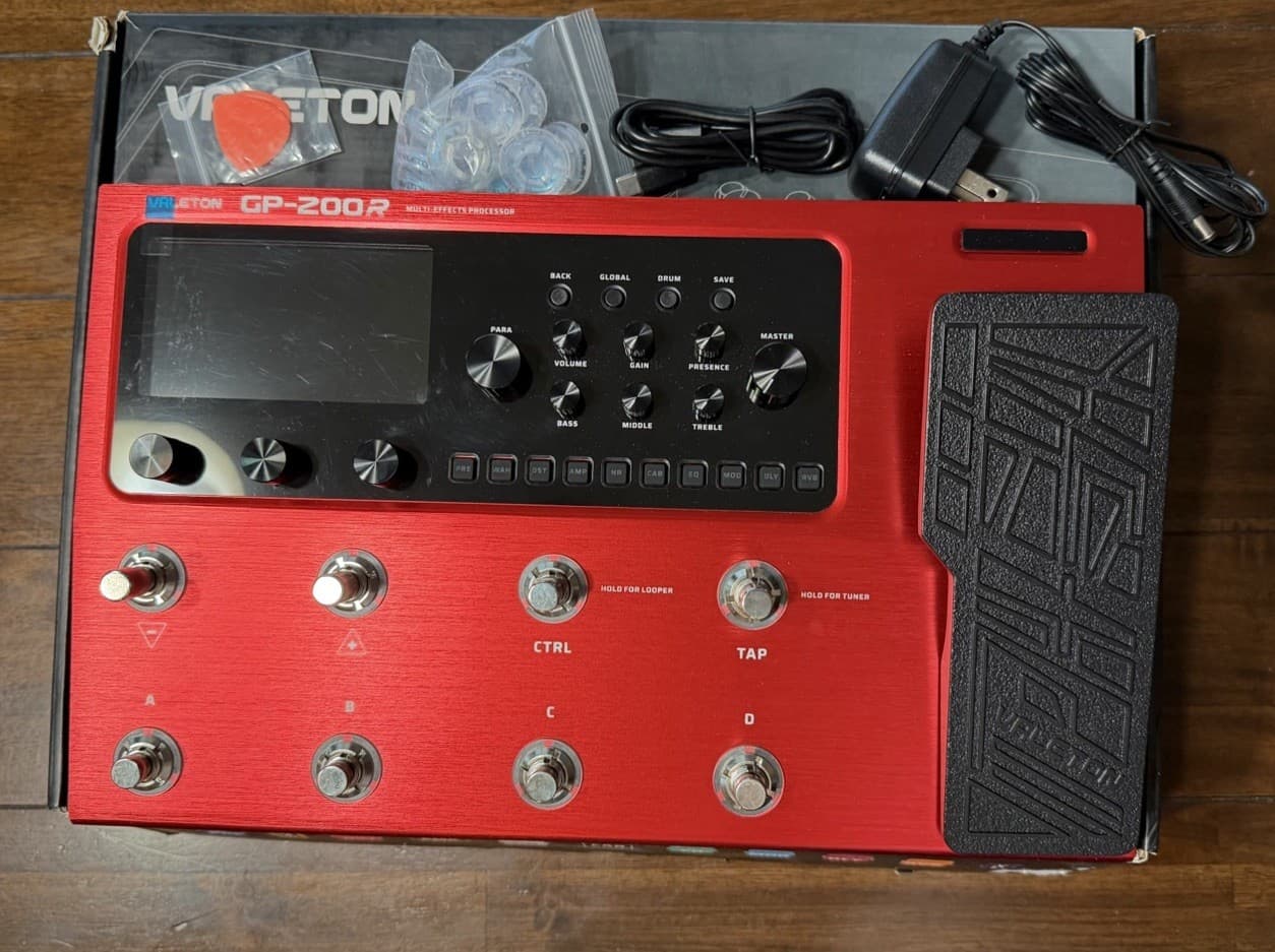 Valeton GP-200R Digital Multi-Effects Processor for Electric Guitar Bass