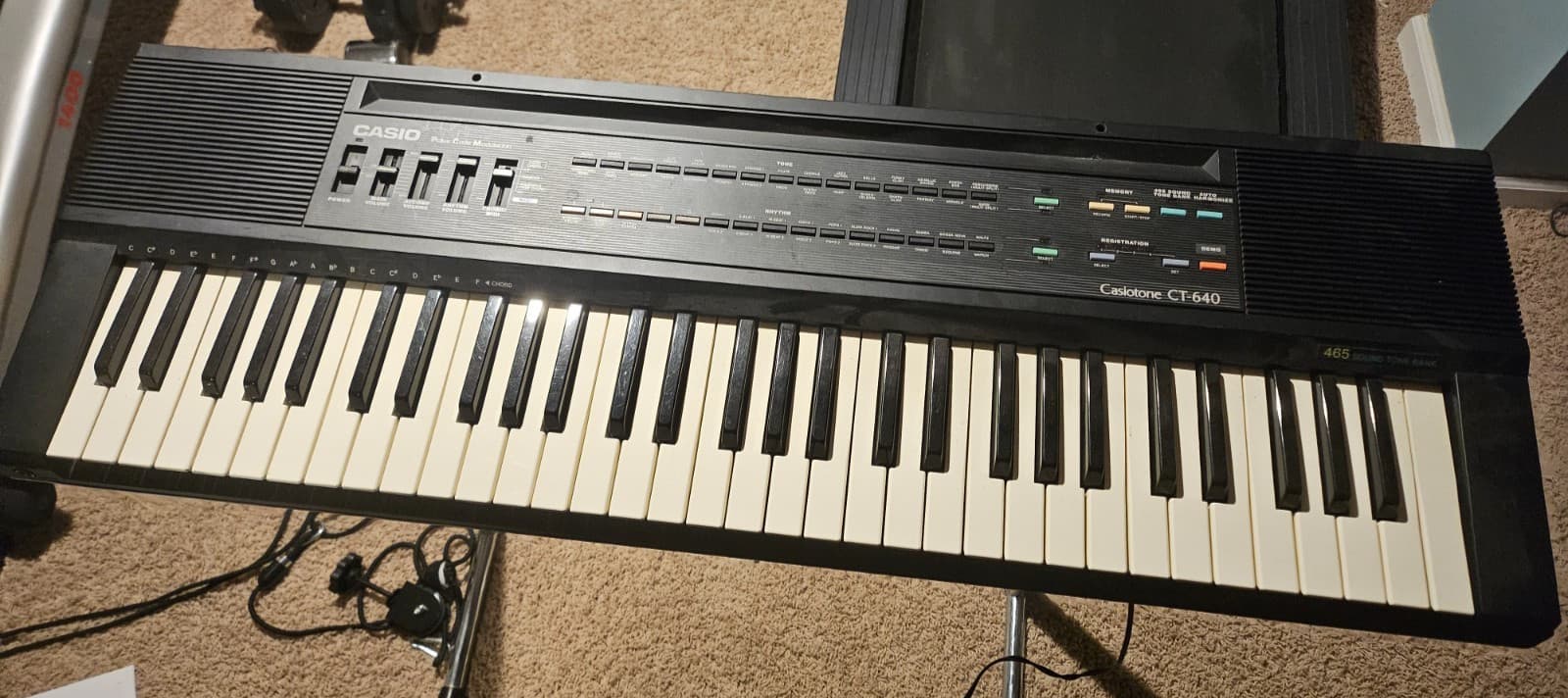 Vintage Casio Casiotone CT-640 Synthesizer Keyboard/Digital Piano MIDI 465 Tone