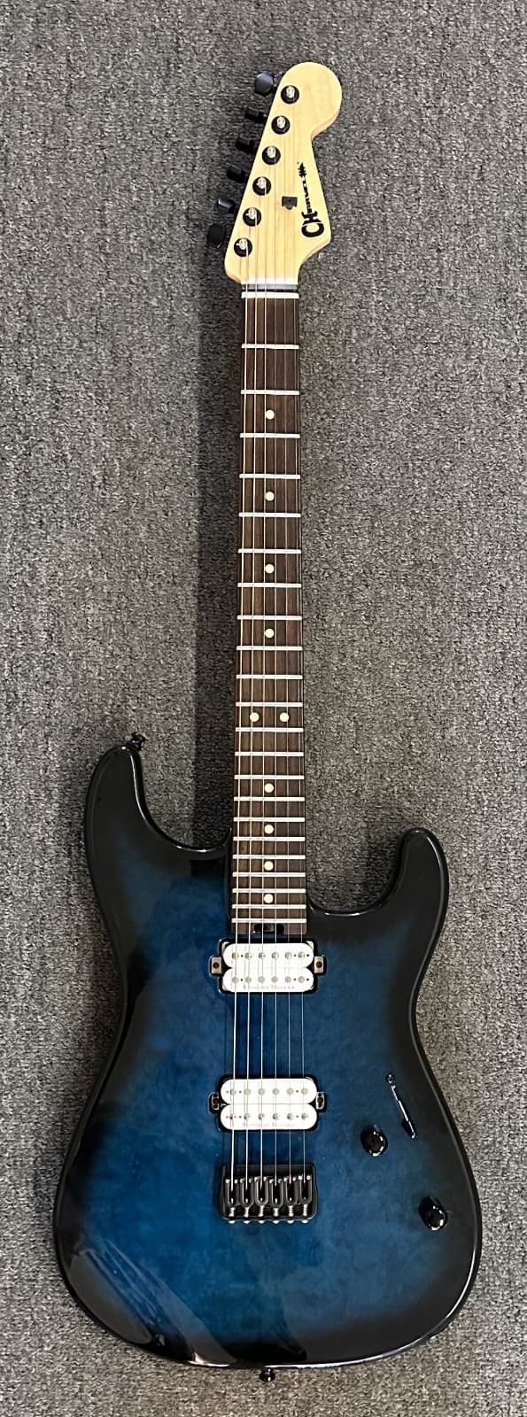 Charvel San Dimas Style 1 HH HT - Upgraded Locking Tuners - Chlorine Burst Blue