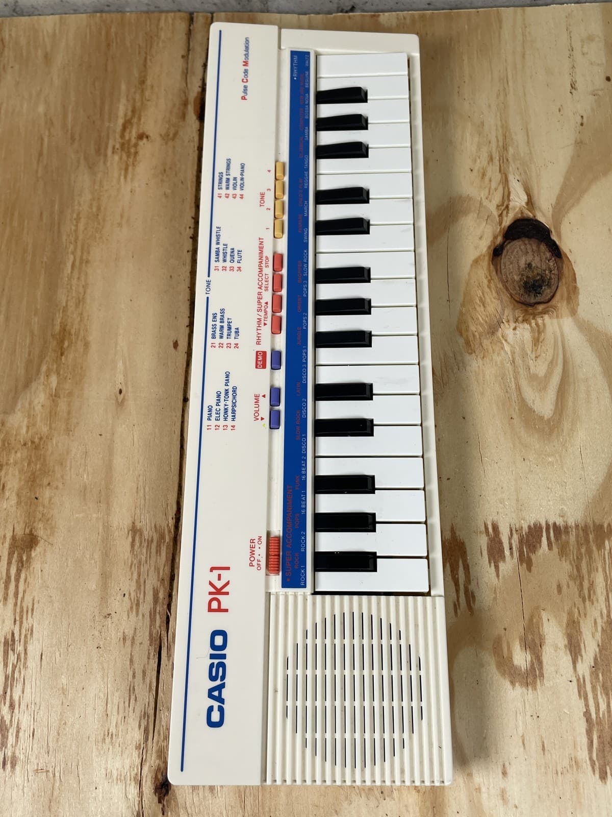 Vintage Casio PK-1 Keyboard Electronic Piano Synthesizer Pulse Control Mod