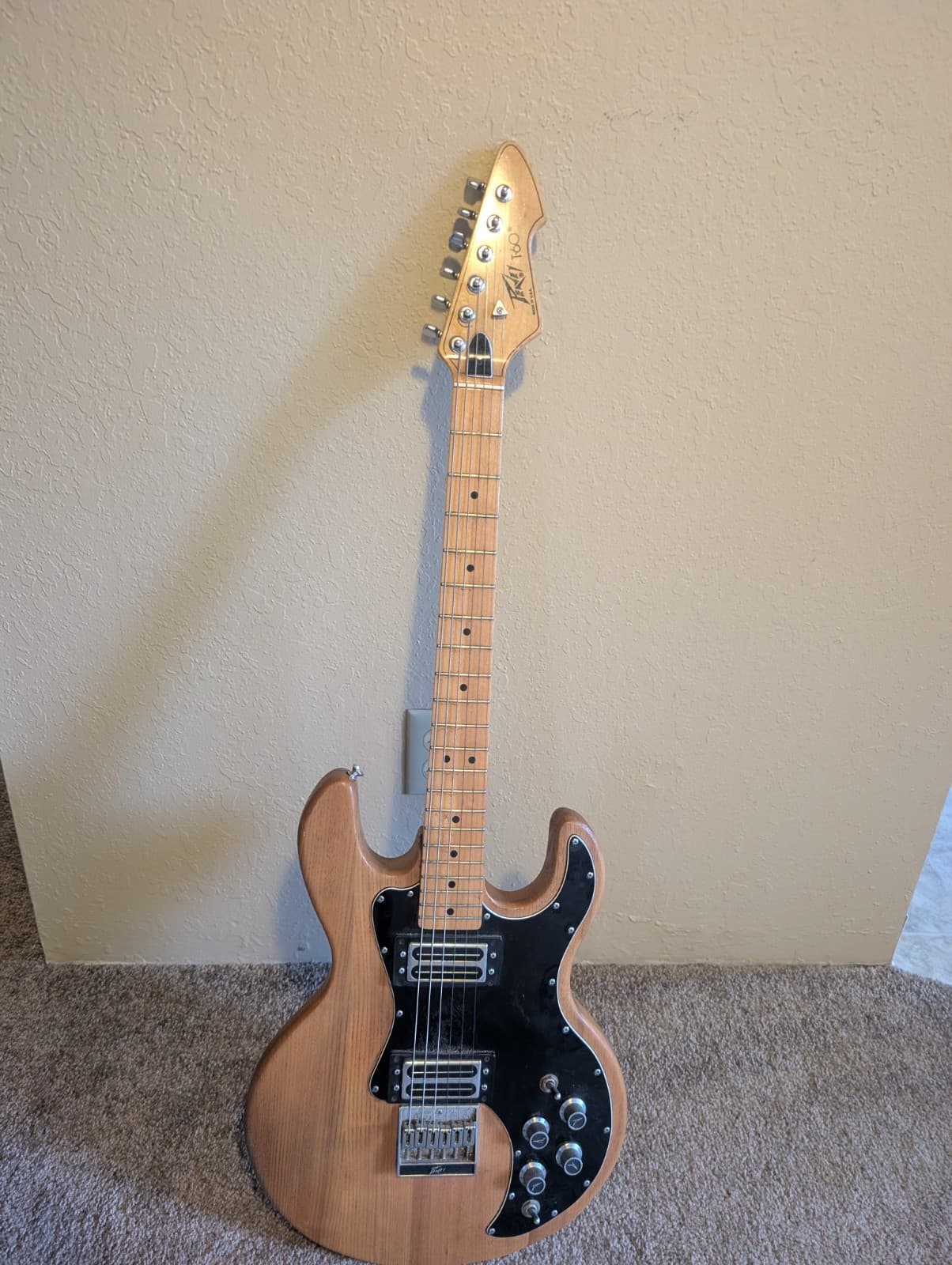 Peavey T-60 1980s Natural Electric Guitar w/ Original Case