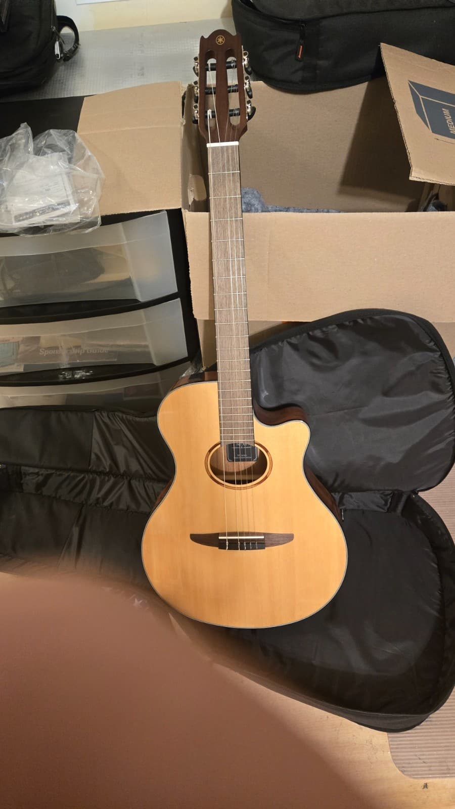 Yamaha guitar acoustic NTX1, Fender Amp