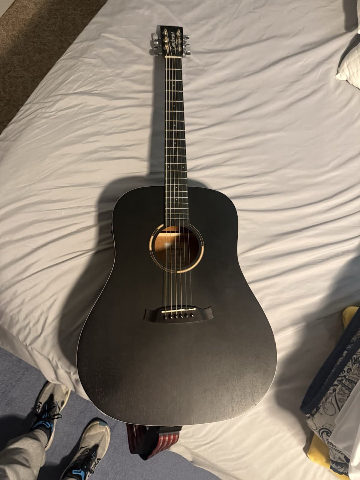 Blackbird Dreadnought Steel String Acoustic Guitar, Black