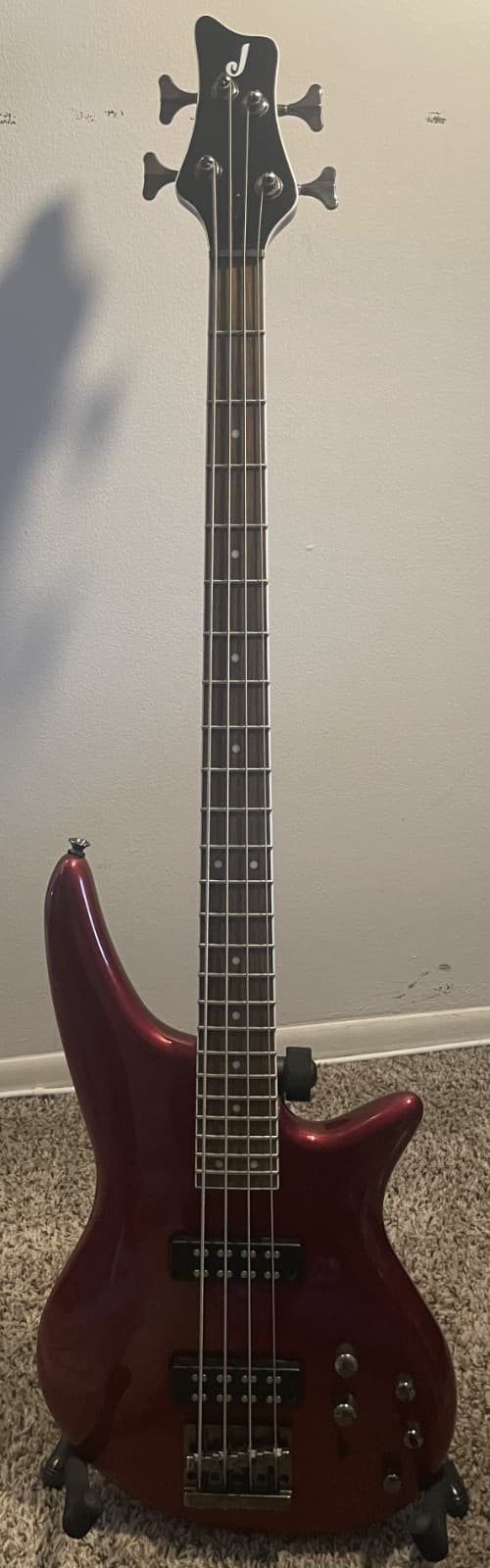 Jackson Spectra JS3 4 String Bass Guitar - Metallic Red with Gig bag