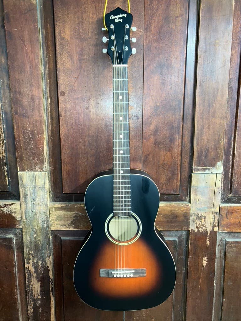 Recording King RPH-05 Solid Top Parlor Size Steel String Acoustic Guitar "0"