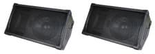NEW (2) 10" PA Floor monitor Stage Speakers Live Band Sound Pro Audio 8ohm.PAIR