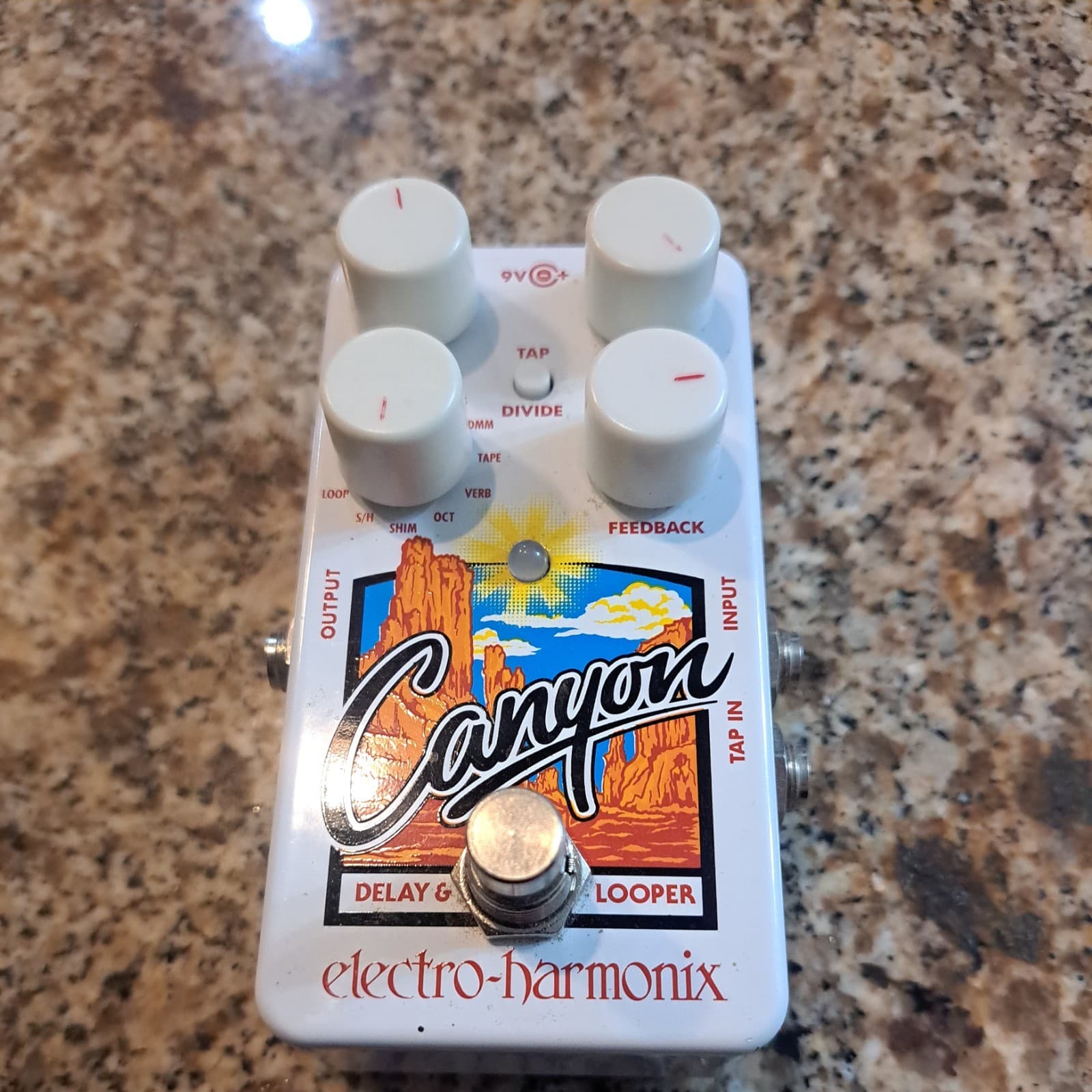 Electro-Harmonix Canyon Delay and Looper Guitar Pedal - White