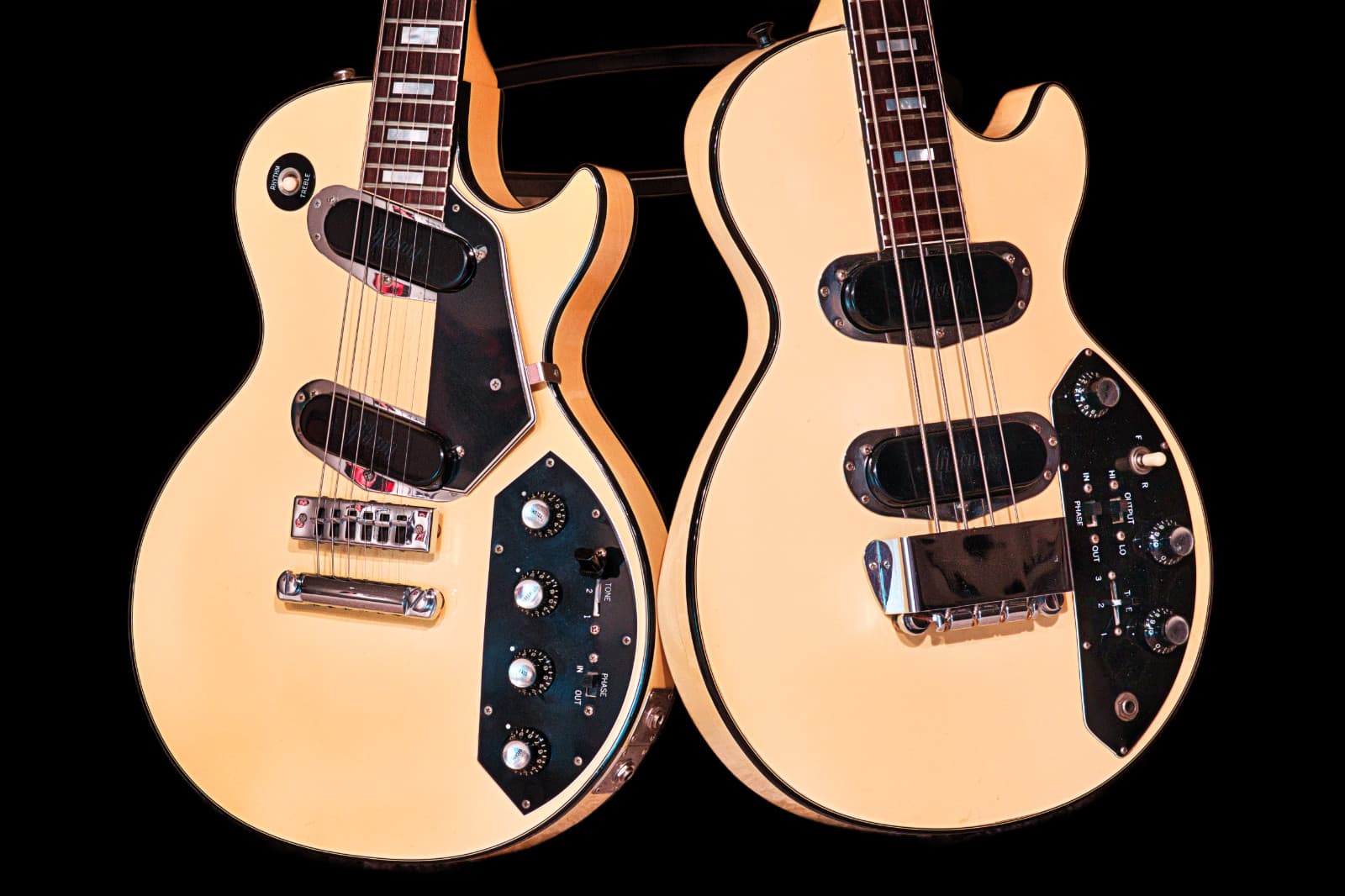 Rare Alpine White Gibson Les Paul Recording and Guitar Les Paul Triumph Bass