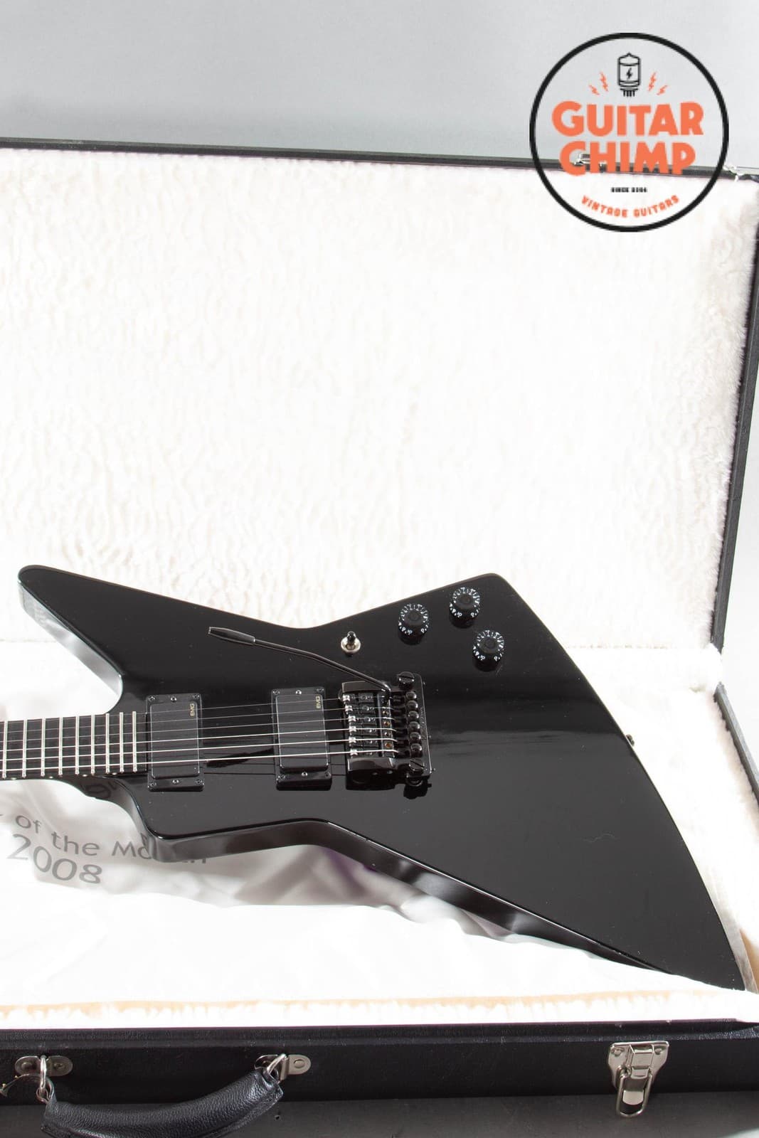 2008 Gibson Explorer Shred-X Ebony OHSC Guitar of the Month EMG Kahler