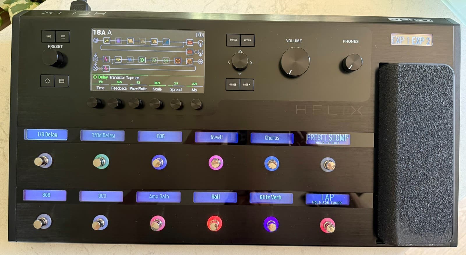 LINE 6 HELIX MULTI-EFFECTS GUITAR & BASS FLOOR PEDAL DIGITAL PROCESSOR TESTED